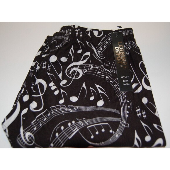 Plus Size Musical Note Leggings | Music Note, Music‎ Notes - Picture 6 of 12